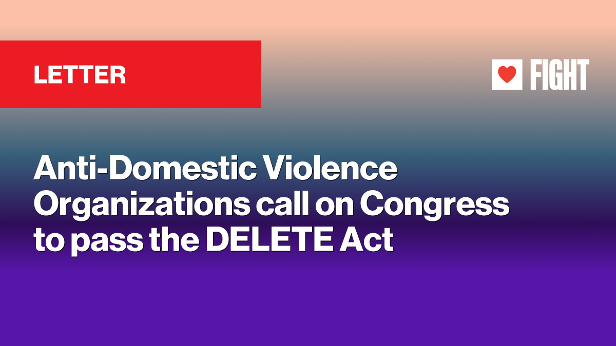 Anti-Domestic Violence Organizations call on Congress to pass the ...