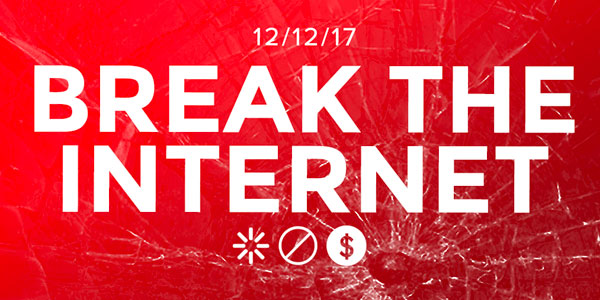 12/12/17, Break the Internet on a shattered phone screen