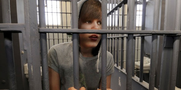 Justin Bieber photoshoped behind bars